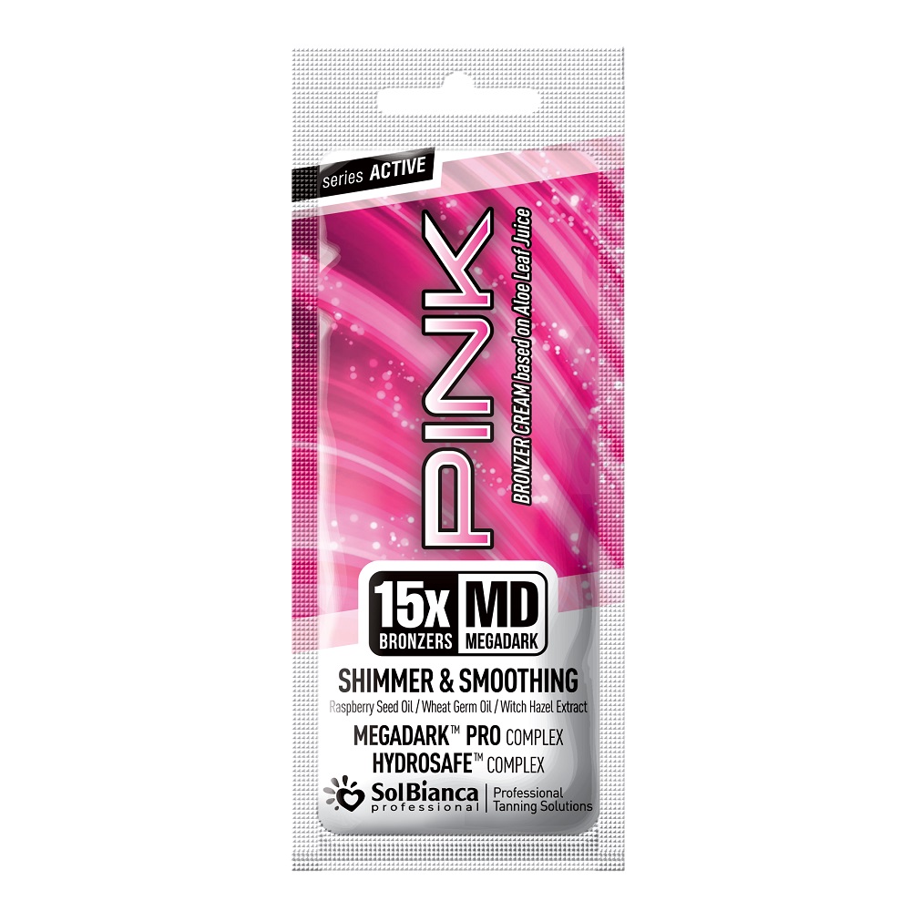 Крем для загара в солярии SolBianca “Pink” с шиммер-эффектом15 мл Саше