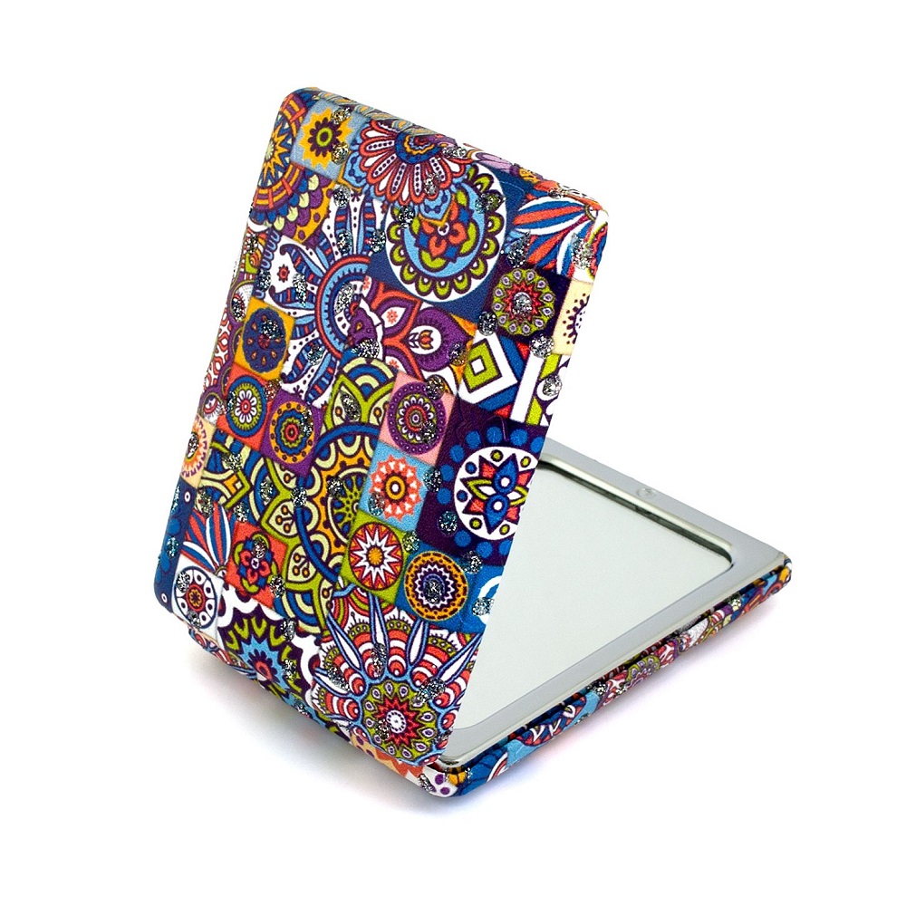 Зеркало компактное Weisen WSPK-132-3 Пэчворк двухстороннее прямоугольное