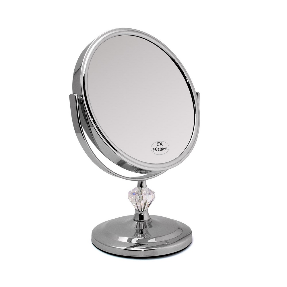 Зеркало настольное Weisen BIC-1066-3 Silver 5X-увеличение