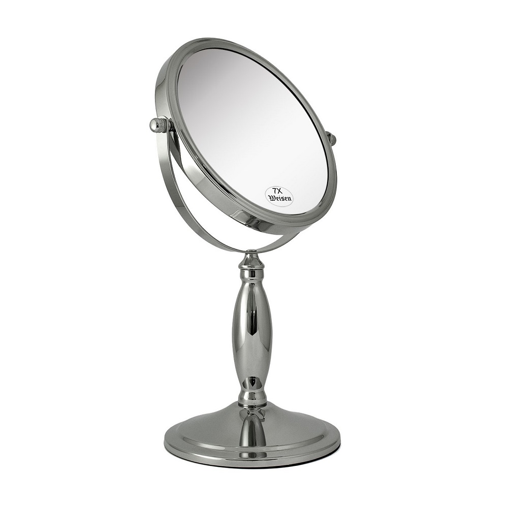 Зеркало настольное Weisen WS-C17 SILVER 7-и кратное увеличение