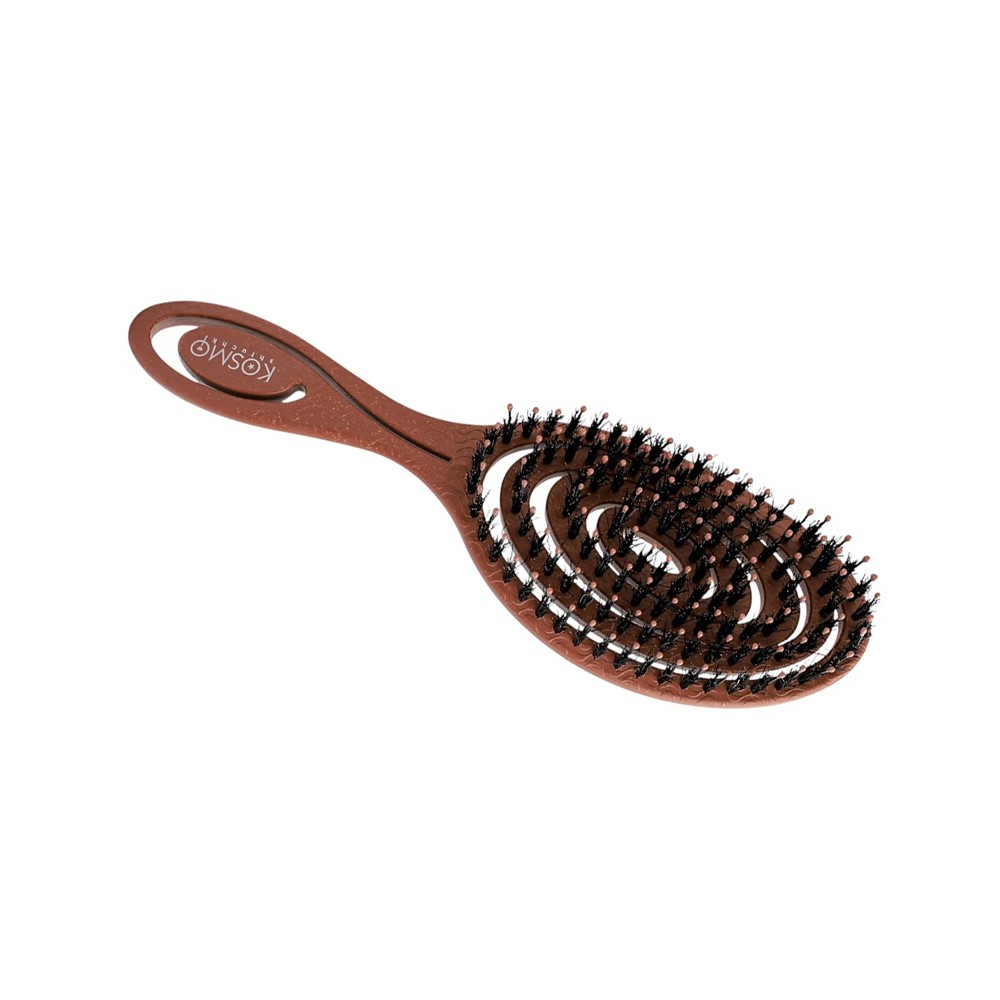 Расческа массажная спиральная комбинированная мокко KosmoShtuchki