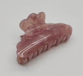 Заколка-краб розово-сиреневая с волнистым краем